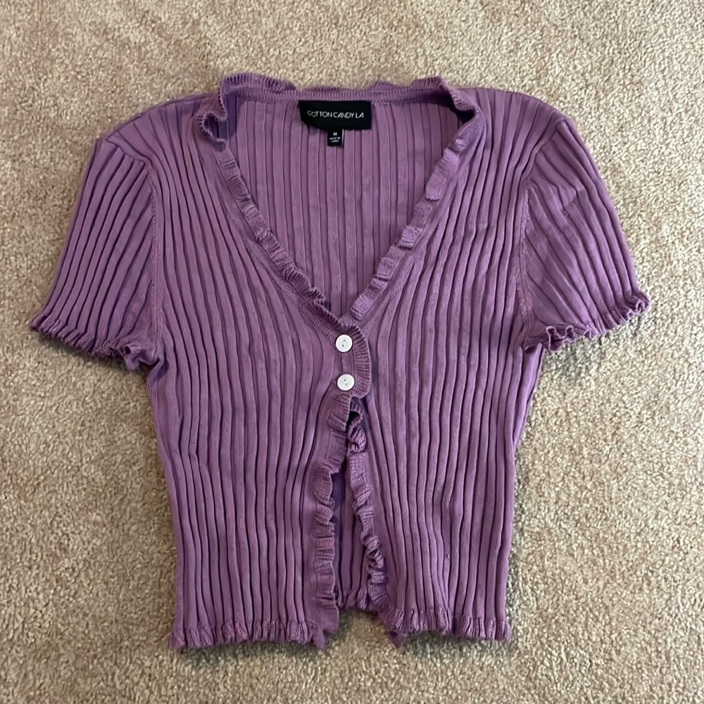 cotton candy LA crop top